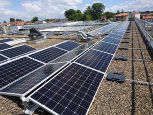 installation photovoltaïque en toiture plate à mont de marsan